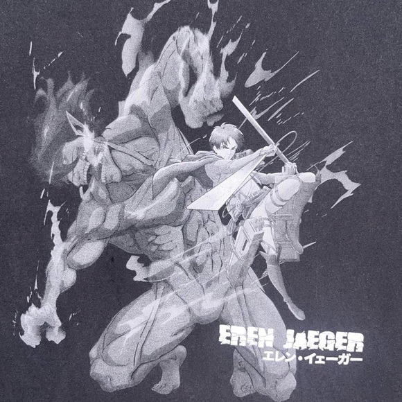 Attack On Titan Season 2 Eren Jaeger Graphic Anime Tee - Picture 3 of 7
